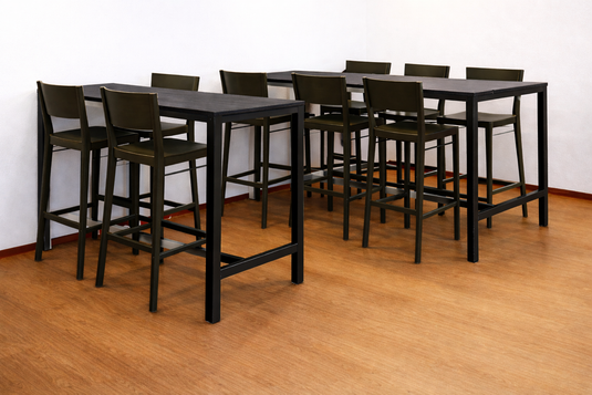 Bartafel Domino • Zwart onderstel