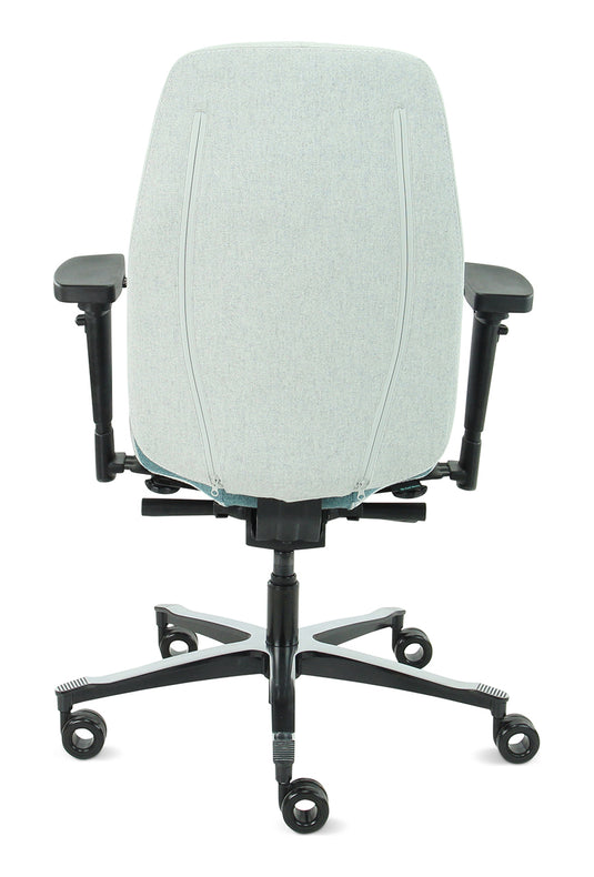 Bureaustoel Firenze • Azuur/Asgrijs • Zonder hoofdsteun