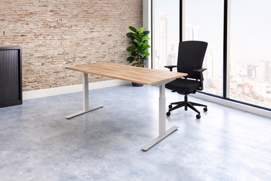 Lineo Plus | Verstelbare bureau • Wit onderstel