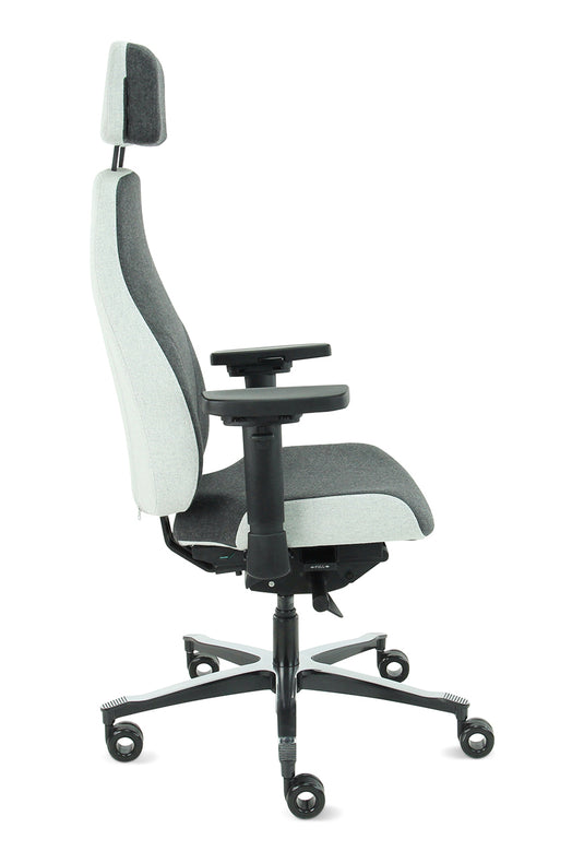 Bureaustoel Firenze • Middengrijs/Asgrijs • Met hoofdsteun