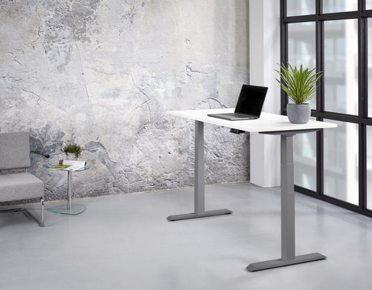 Zista | Zit-sta bureau elektrisch • Premium • Antraciet onderstel