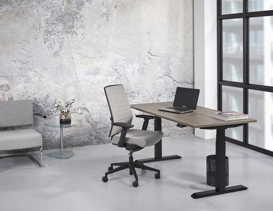 Zista | Zit-sta bureau elektrisch • Premium • Zwart onderstel