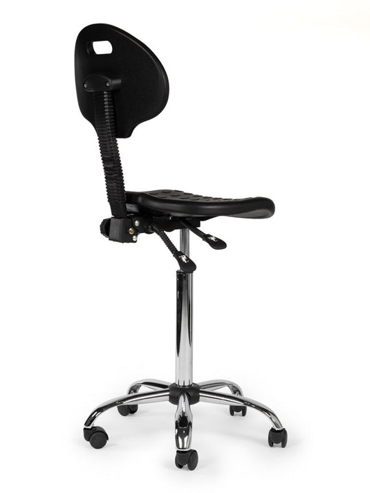Werkplaatsstoel • Zwart • Hoog