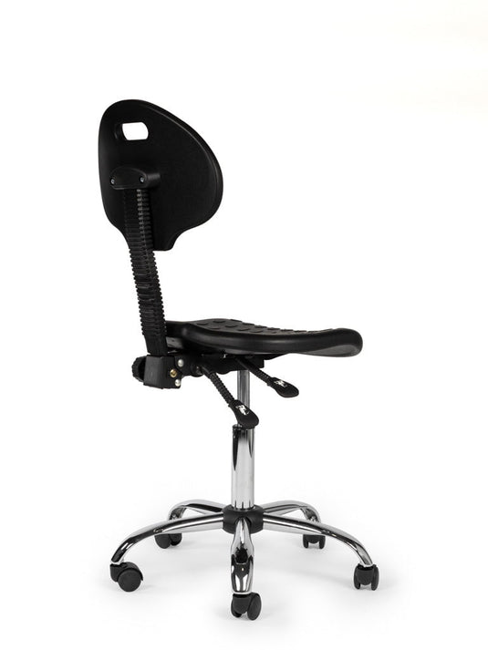 Werkplaatsstoel • Zwart • Laag