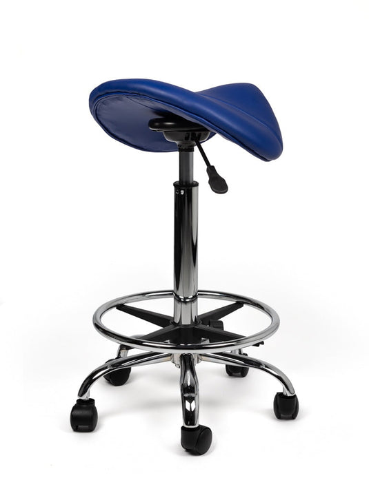 Zadelkruk met voetring • Blauw • Hoog