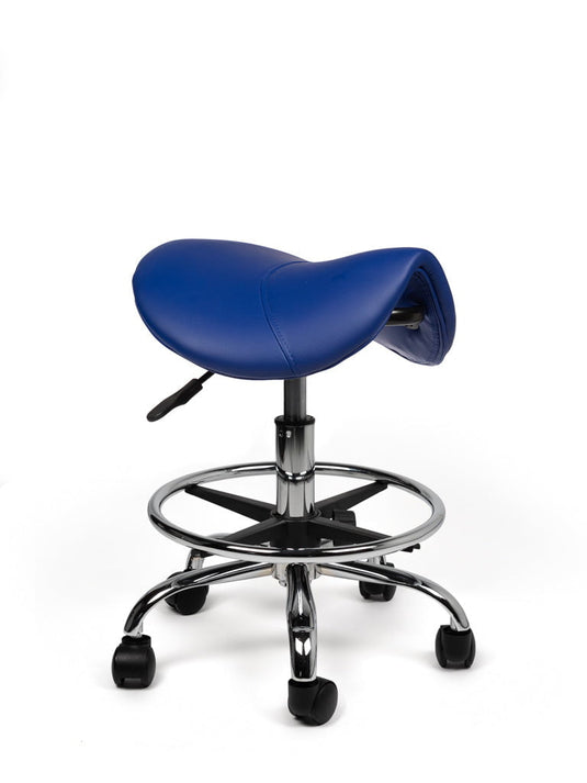 Zadelkruk met voetring • Blauw • Laag