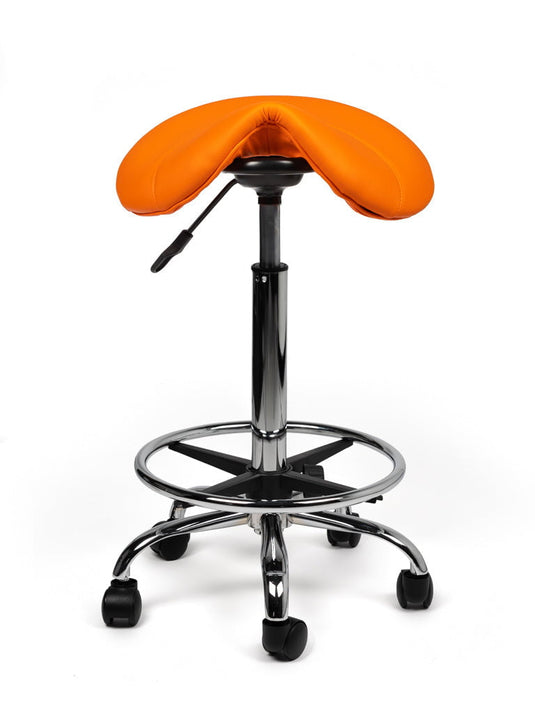 Zadelkruk met voetring • Oranje • Hoog