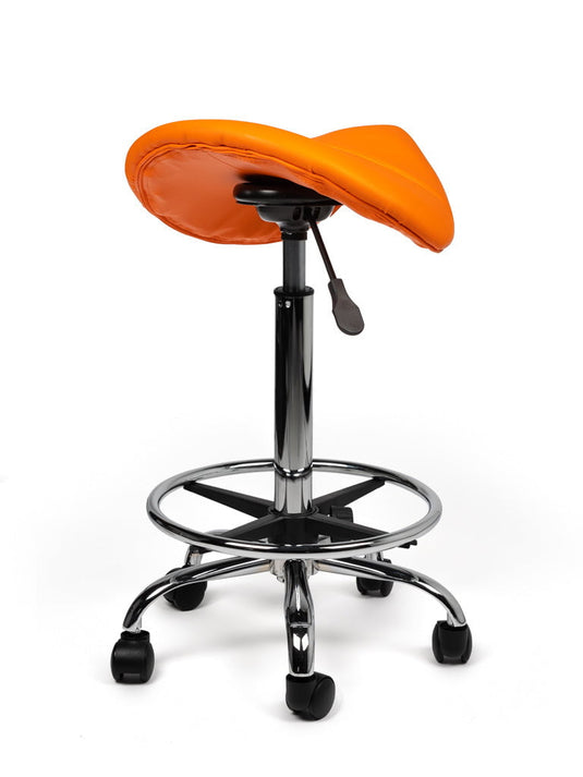 Zadelkruk met voetring • Oranje • Hoog