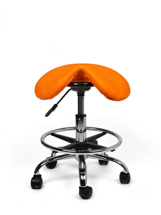 Zadelkruk met voetring • Oranje • Laag/Standaard/Hoog