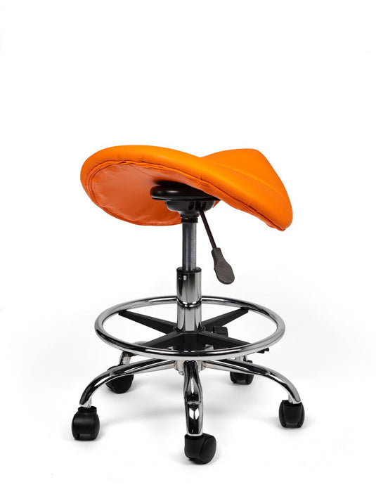 Zadelkruk met voetring • Oranje • Laag