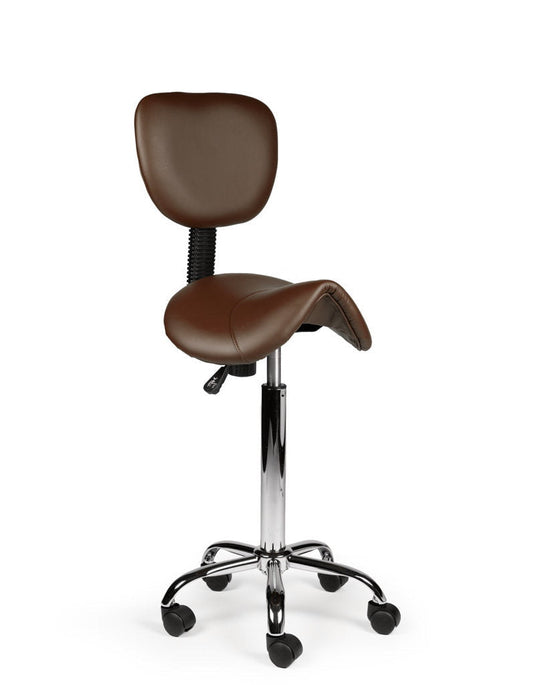 Zadelkruk met rugleuning • Bruin • Hoog