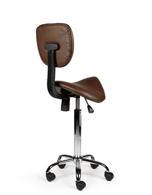 Zadelkruk met rugleuning • Bruin • Hoog