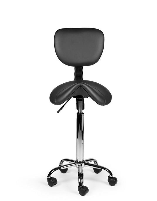 Zadelkruk met rugleuning • Zwart • Hoog