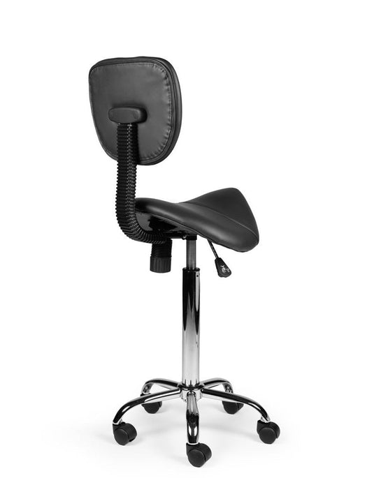 Zadelkruk met rugleuning • Zwart • Hoog