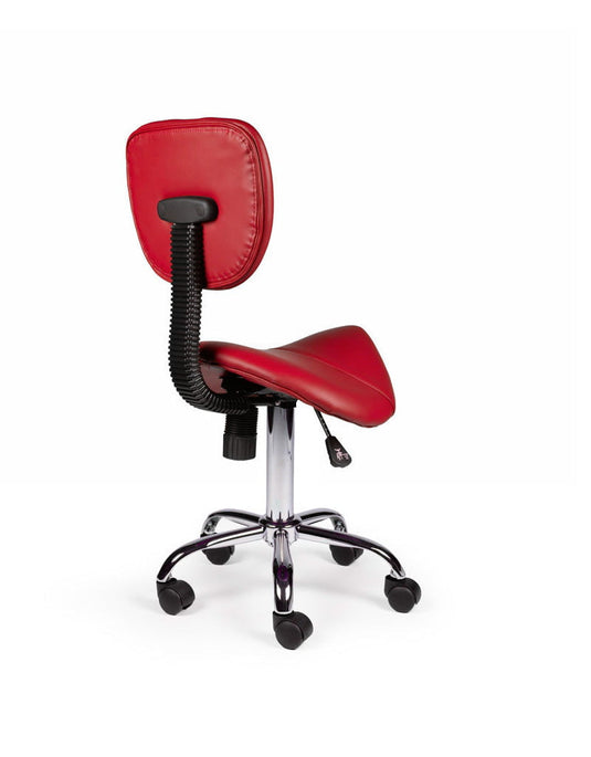 Zadelkruk met rugleuning • Rood • Laag