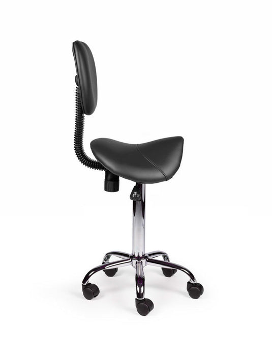 Zadelkruk met rugleuning • Zwart • Standaard