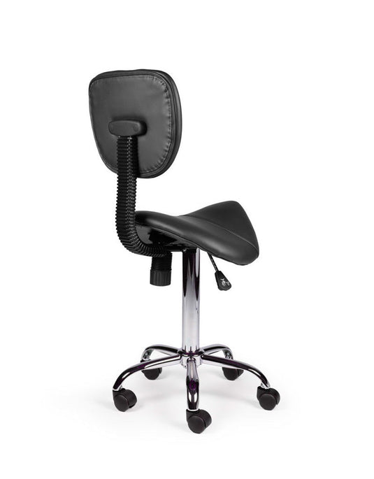 Zadelkruk met rugleuning • Zwart • Standaard