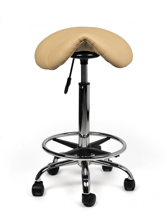 Zadelkruk met voetring • Beige • Hoog