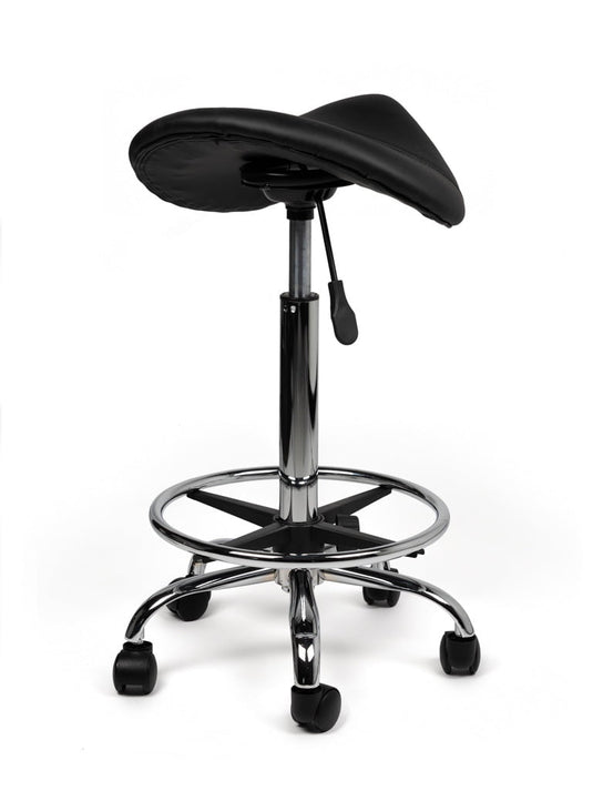 Zadelkruk met voetring • Zwart • Hoog