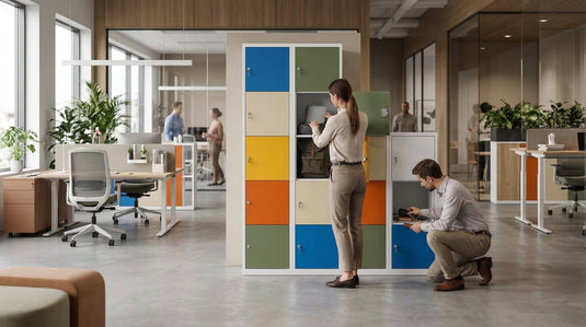 Lockers op kantoor