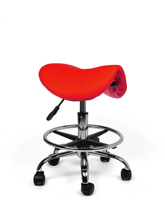 Zadelkruk met voetring • Rood • Laag