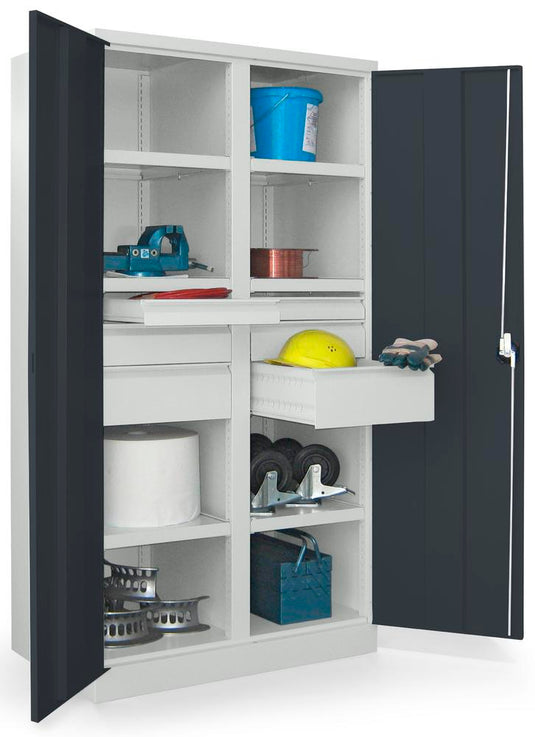 Werkplaatskast • Materiaalkast • Zwaarlast • Antraciet