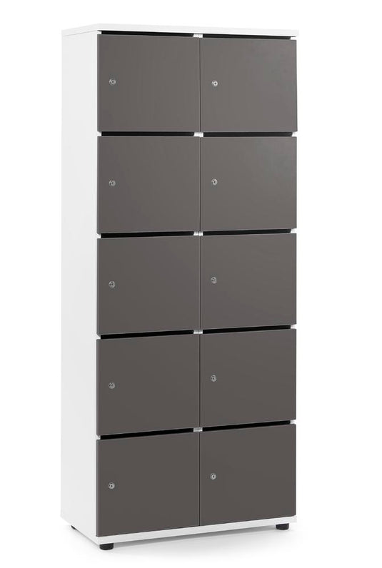 Lockers • Office Line • 2x5 vakken boven elkaar • Met postsleuf • Cilinderslot