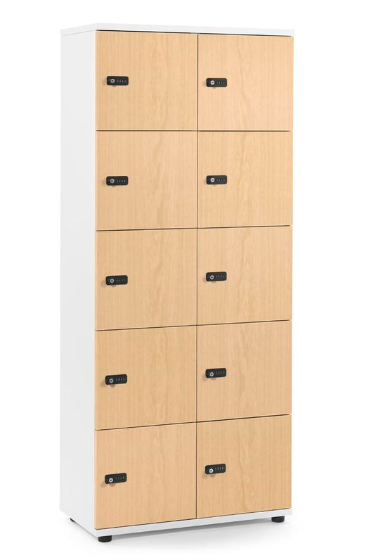 Lockers • Office Line • 2x5 vakken boven elkaar • Mechanisch cijferslot