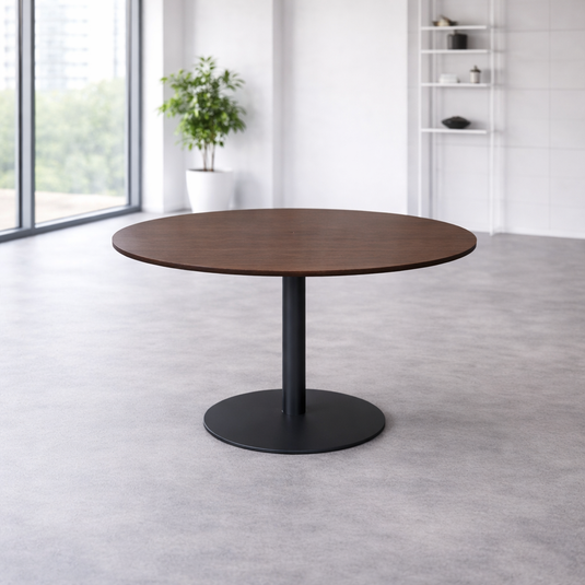 Vergadertafel Stella • Rond • Zwart onderstel