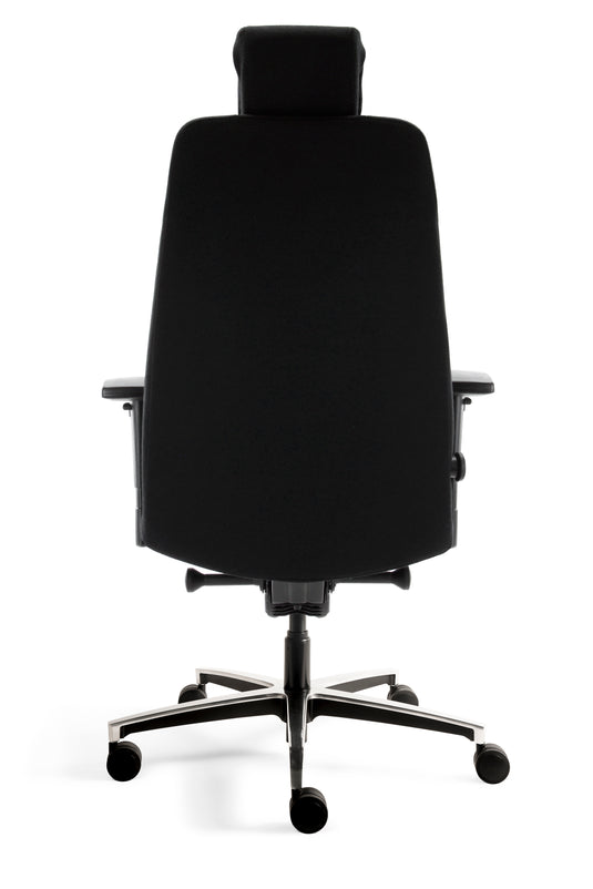 Bari • 24-uurs bureaustoel • Stof zwart