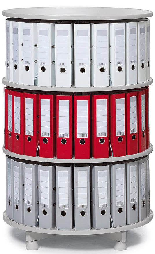 Ordnerzuil Ø 800 mm • individueel  draaibare schappen
