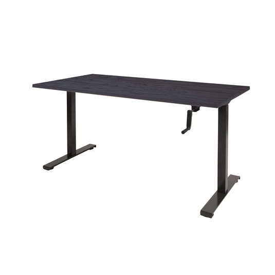 Dextro | Slingerverstelbare zit-sta bureau • Zwart onderstel