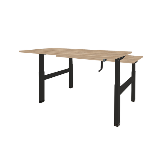 Dextro Duo | Slingerverstelbare bureau • Zwart onderstel