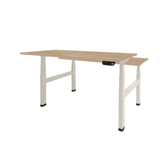 Dextro Duo Plus | Elektrisch verstelbare zit/sta-bureau • Wit onderstel