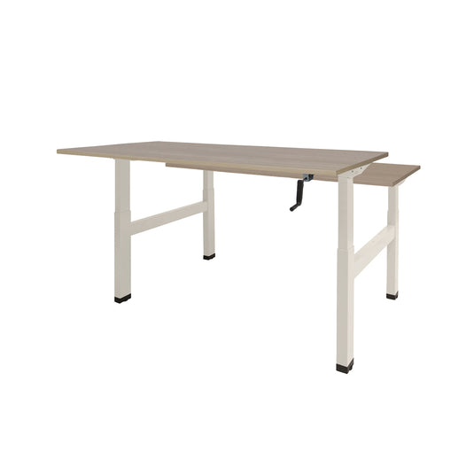 Dextro Duo | Slingerverstelbare bureau • Wit onderstel