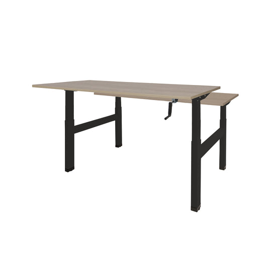 Dextro Duo | Slingerverstelbare bureau • Zwart onderstel