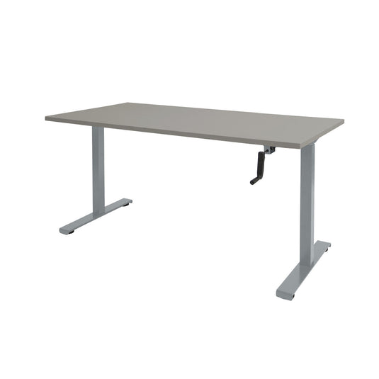 Dextro | Slingerverstelbare zit-sta bureau • Aluminium onderstel