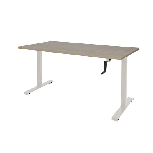 Dextro | Slingerverstelbare zit-sta bureau • Wit onderstel