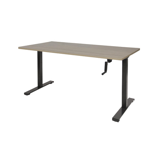 Dextro | Slingerverstelbare zit-sta bureau • Zwart onderstel