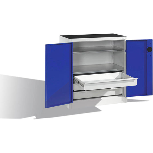 Werkplaatskast • Materiaalkast • Ladeblok onder • Hoogte 1000 mm