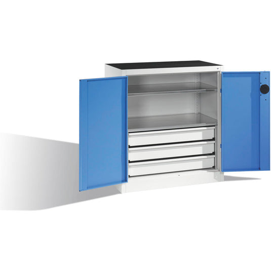 Werkplaatskast • Materiaalkast • Ladeblok onder • Hoogte 1000 mm