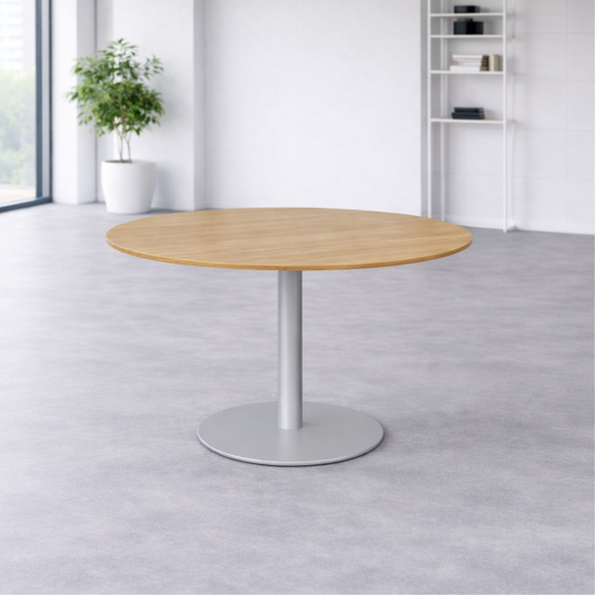 Vergadertafel Stella • Rond • Aluminium onderstel