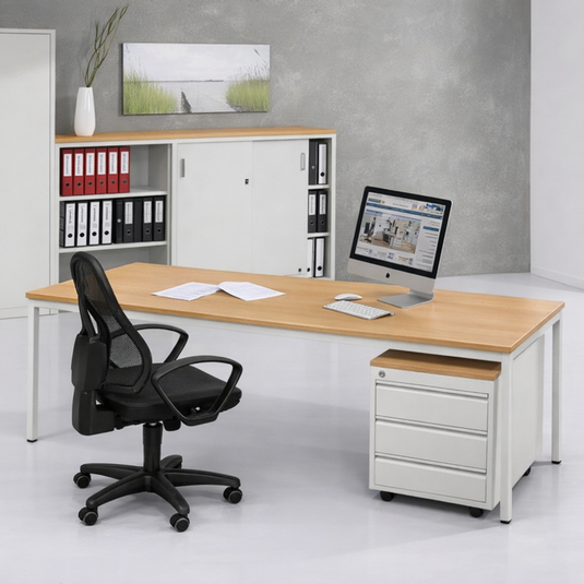 Bureau Base L • Vaste Hoogte • 4-poots