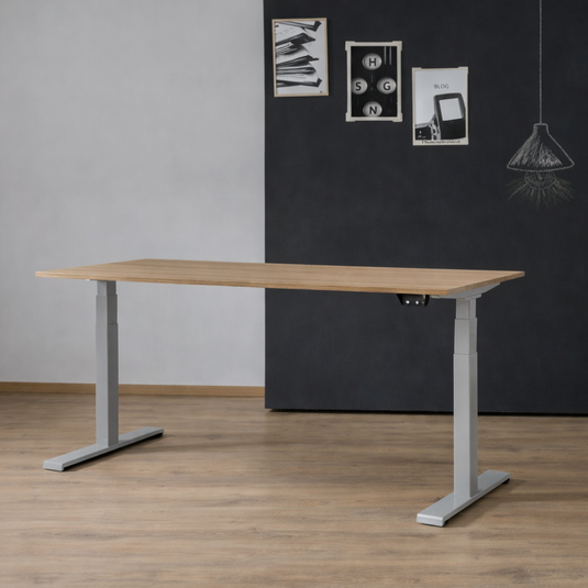 Dextro | Zit-sta bureau elektrisch • Premium • Aluminium onderstel