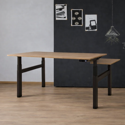 Dextro Duo Plus | Elektrisch verstelbare zit/sta-bureau • Zwart onderstel