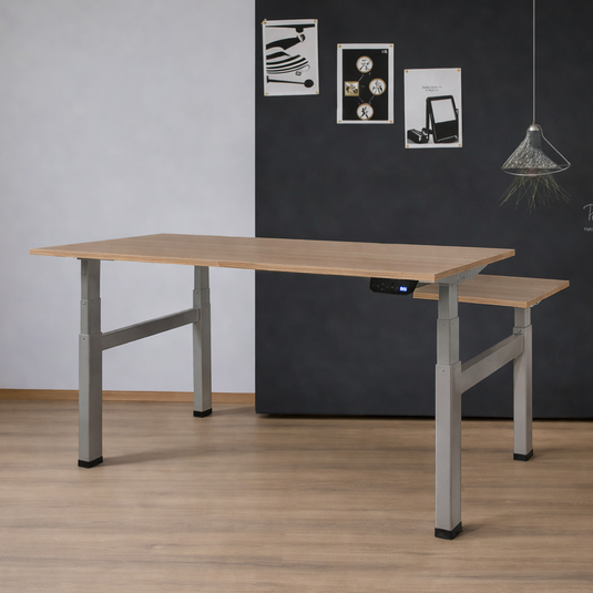 Dextro Duo Plus | Elektrisch verstelbare zit/sta-bureau • Aluminium onderstel