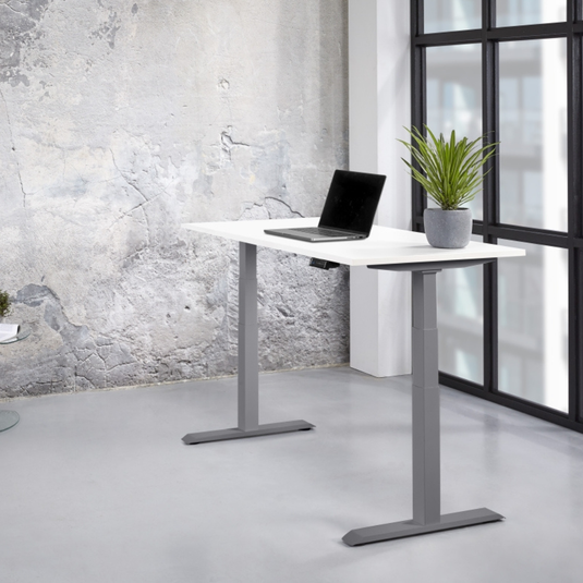 Zista | Zit-sta bureau elektrisch • Premium • Antraciet onderstel