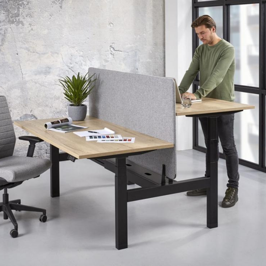 Zista | Zit/sta duo Premium • Elektrisch verstelbaar • Zwart onderstel