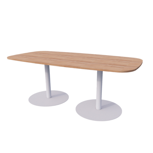 Vergadertafel Stella • Deens ovaal • Aluminium onderstel