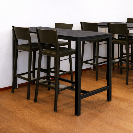 Bartafel Domino • Zwart onderstel